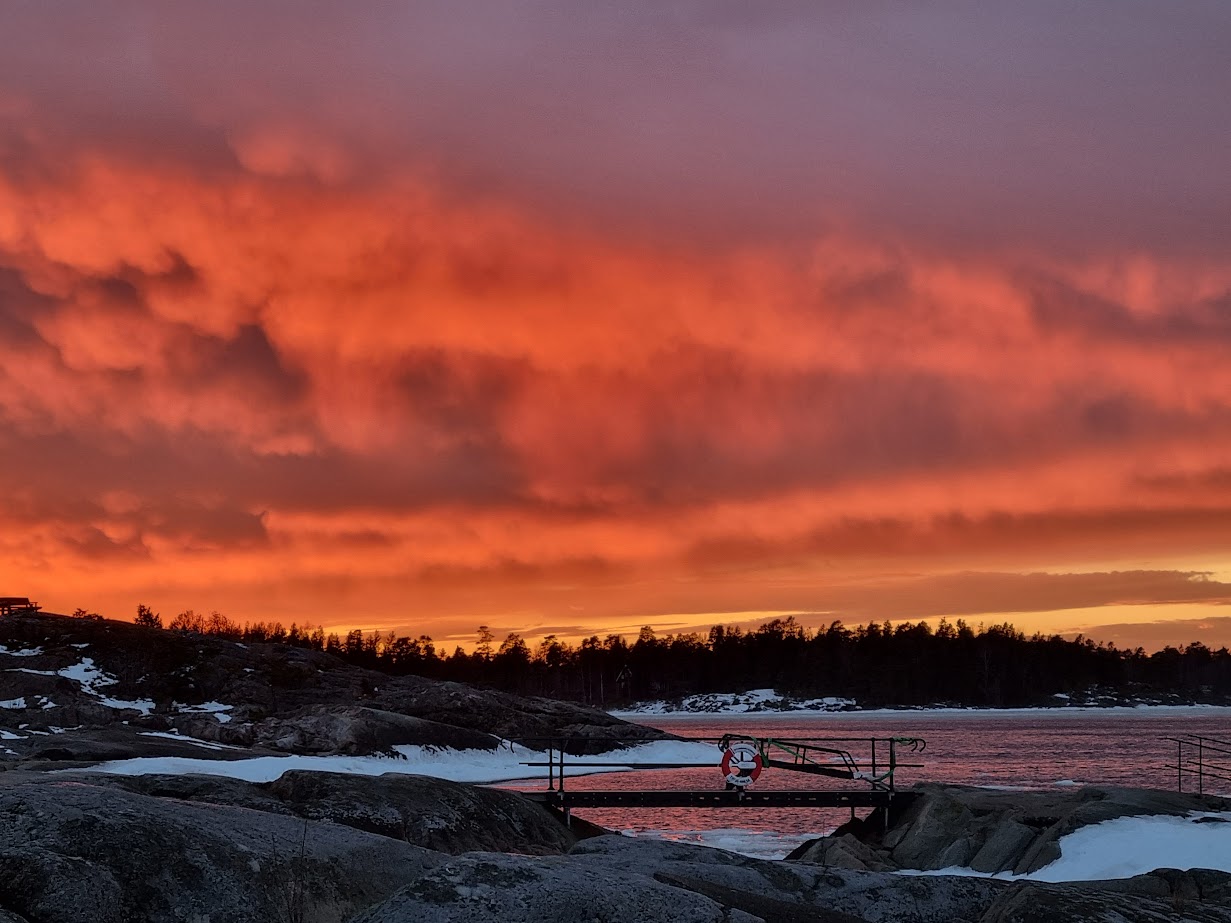 Färgstark solnedgång 17/1