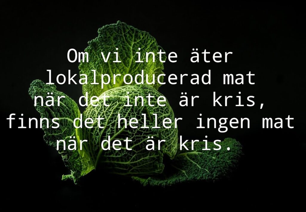 Hur viktigt är det för svensken att maten INTE kommer från Sverige?