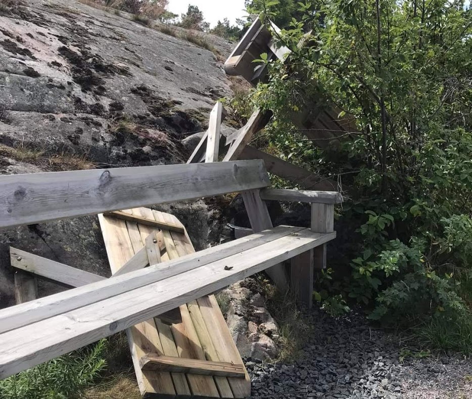 Vandalisering i Tallparken