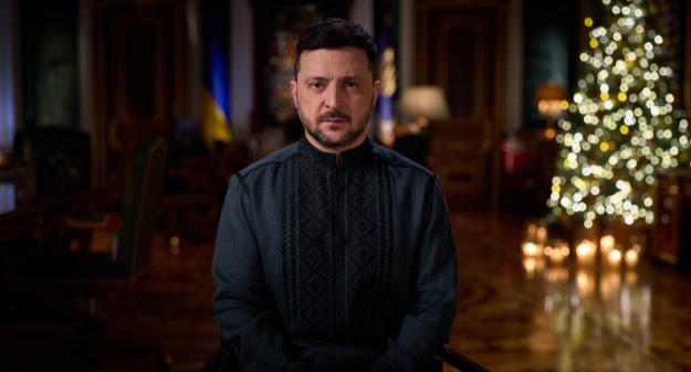 Nyårshälsning av Ukrainas president Volodymyr Zelenskyj – och de tio procenten fram till fred