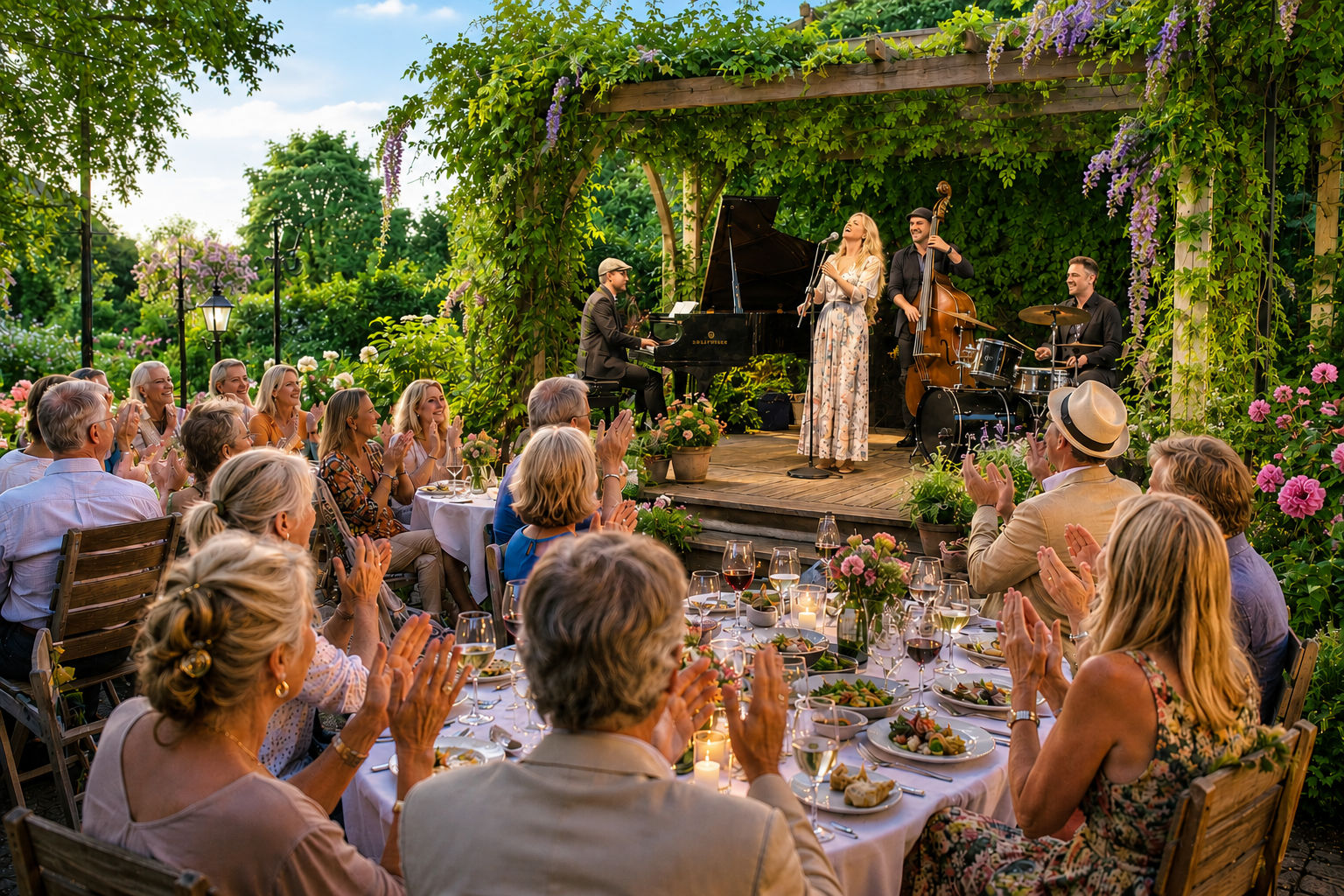 18 live-spelningar med lika många artister i Kafé Wilmas trädgård mellan 1 juli och 5 augusti – Köp din biljett nu!