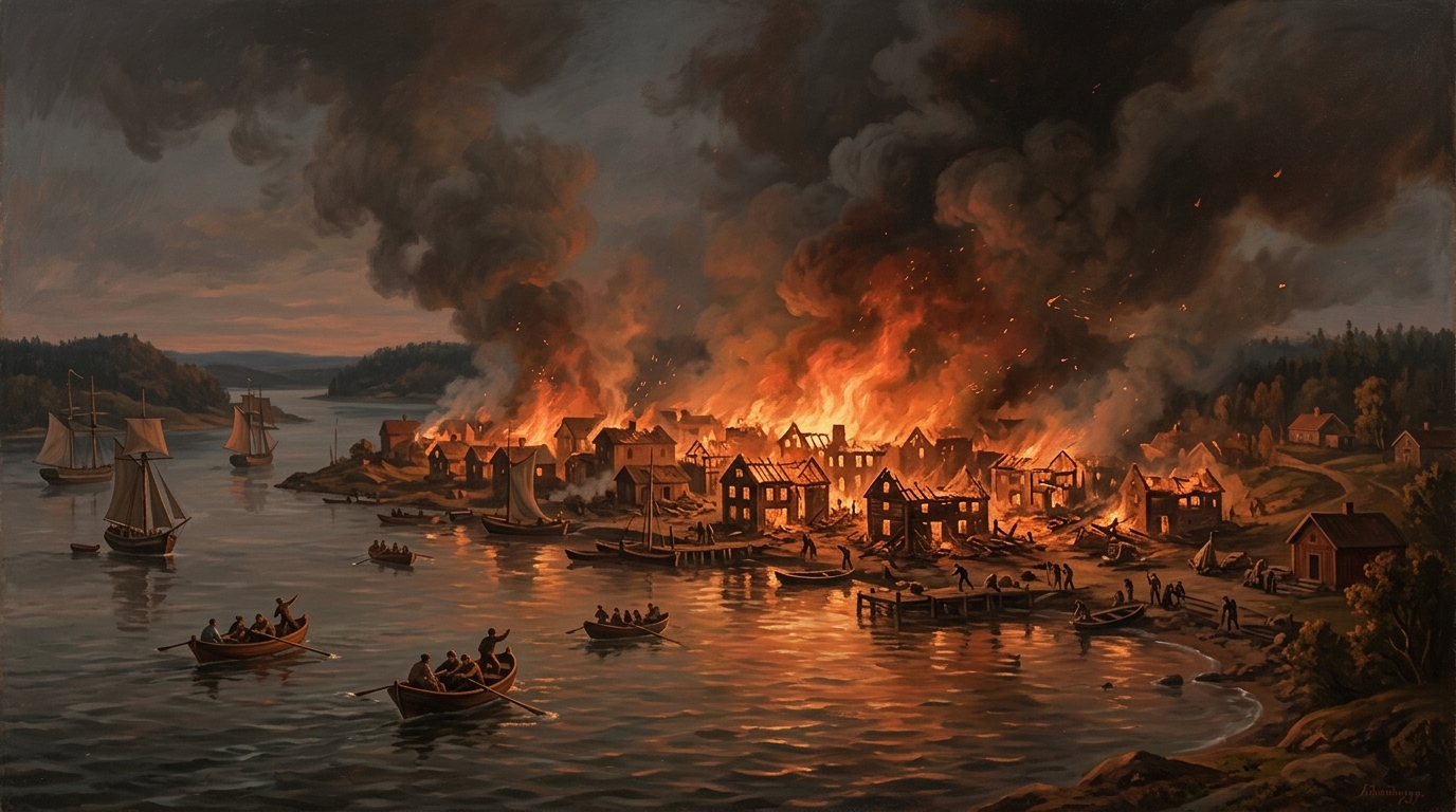 När konung Karl XIV Johan besvarade nödropet från Öregrund efter storbranden 14 juni 1829