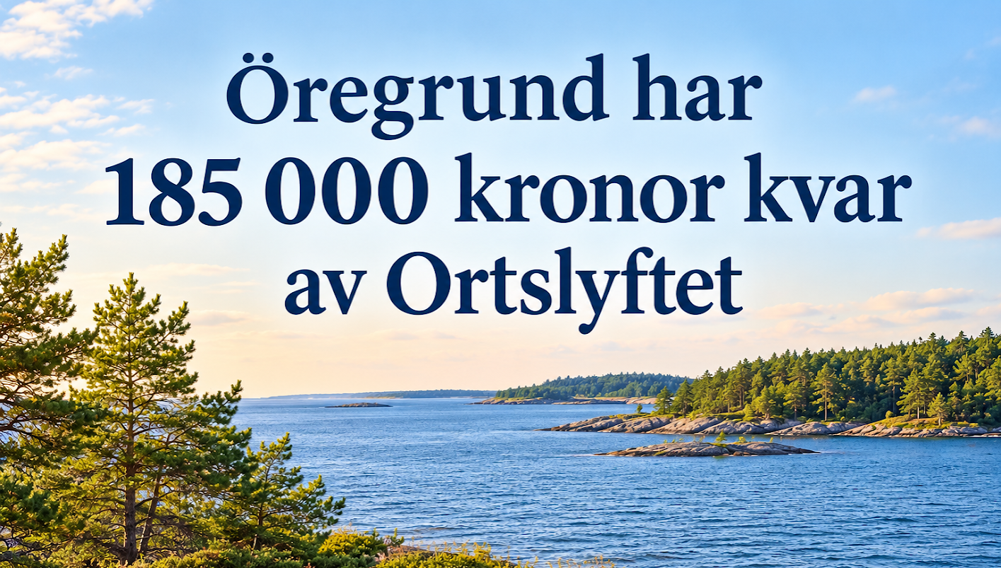 Vad vill du göra med 185 000 kronor för Öregrund? Ansök senast 28 oktober 2026!
